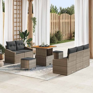 vidaXL, VidaXL - Garten-sofa poly-rattan, One Size, Grau