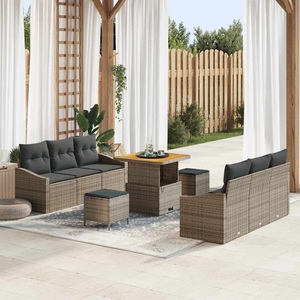 vidaXL, VidaXL - Garten-sofa poly-rattan, One Size, Grau