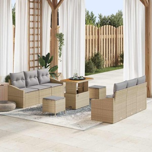 vidaXL, VidaXL - Garten-sofa poly-rattan, One Size, Beige