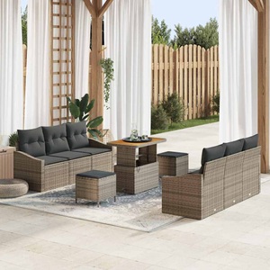 vidaXL, VidaXL - Garten-sofa poly-rattan, One Size, Grau