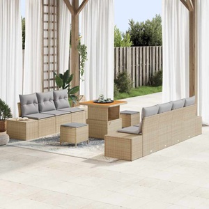 vidaXL, VidaXL - Garten-sofa poly-rattan, One Size, Beige
