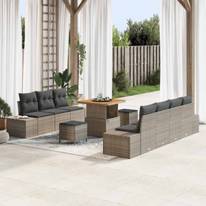 vidaXL, VidaXL - Garten-sofa poly-rattan, One Size, Grau