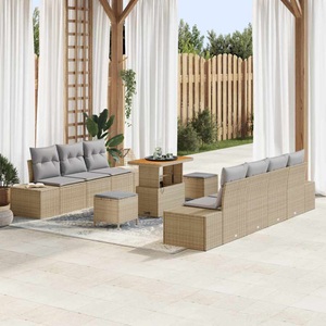 vidaXL, VidaXL - Garten-sofa poly-rattan, One Size, Beige