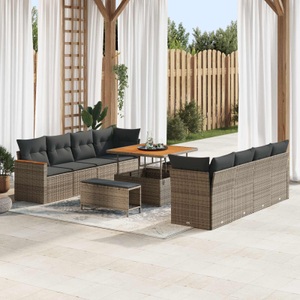 vidaXL, VidaXL - Outdoor-sofa poly-rattan, One Size, Grau
