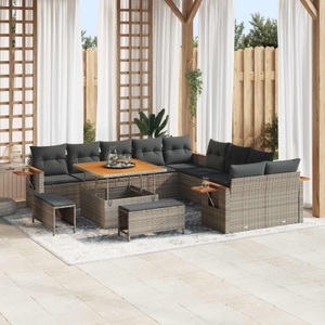 vidaXL, VidaXL - Garten-sofa poly-rattan, One Size, Grau