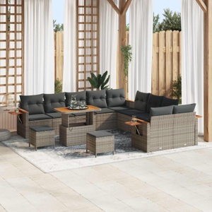 vidaXL, VidaXL - Garten-sofa poly-rattan, One Size, Grau