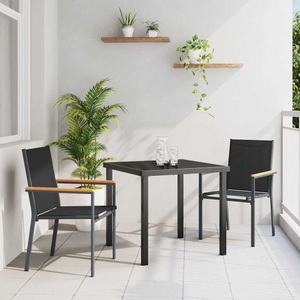 vidaXL, VidaXL - Garten essgruppe textilene, One Size, Schwarz