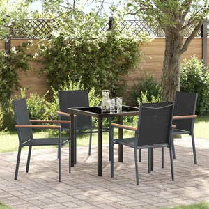 vidaXL, VidaXL - Garten essgruppe textilene, One Size, Schwarz