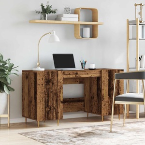 vidaXL, vidaXL Schreibtisch mit Regal Altholz 140 x 50 x 75 cm Holzwerkstoff