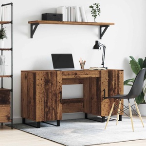 vidaXL, vidaXL Schreibtisch mit Regal Altholz 140 x 50 x 75 cm Holzwerkstoff