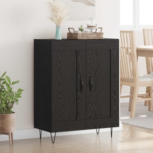 vidaXL, vidaXL Sideboard Schwarz Eichen-Optik 69,5 x 34 x 90 cm