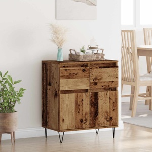 vidaXL, vidaXL Sideboard Altholz 60 x 35 x 70 cm Verbundholz und Eisen