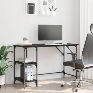 vidaXL, vidaXL Schreibtisch Schwarz Eichen-Optik 120 x 50 x 75 cm