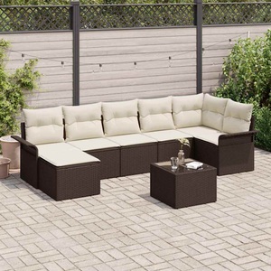 vidaXL, VidaXL - Garten-sofa poly-rattan, One Size, Braun