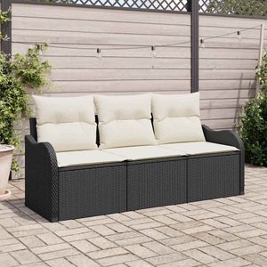vidaXL, VidaXL - Outdoor-sofa poly-rattan, One Size, Schwarz
