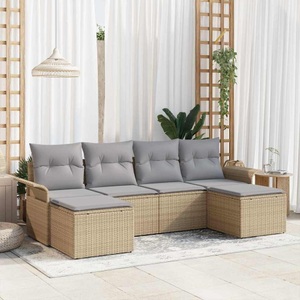 vidaXL, VidaXL - Garten-sofa poly-rattan, One Size, Beige