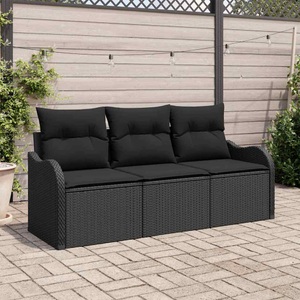 vidaXL, VidaXL - Outdoor-sofa poly-rattan, One Size, Schwarz