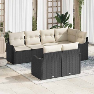 vidaXL, VidaXL - Garten-sofa-set poly-rattan, One Size, Schwarz