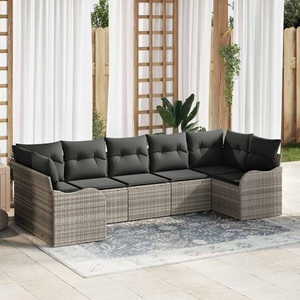 vidaXL, VidaXL - Outdoor-sofa poly-rattan, One Size, Grau