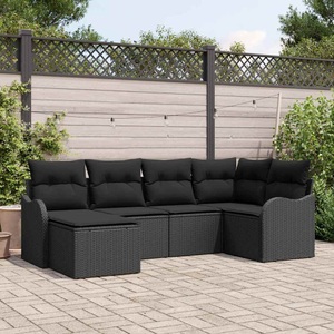 vidaXL, VidaXL - Sofa für draußen poly-rattan, One Size, Schwarz