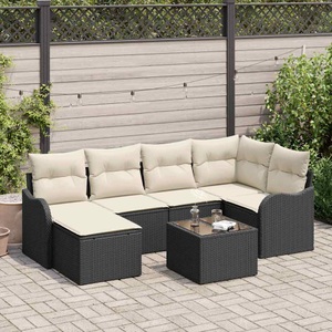 vidaXL, VidaXL - Sofa für draußen poly-rattan, One Size, Schwarz