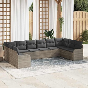vidaXL, VidaXL - Modulares sofa poly-rattan, One Size, Grau