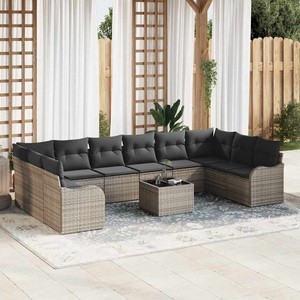 vidaXL, VidaXL - Modulares sofa poly-rattan, One Size, Grau