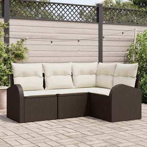 vidaXL, VidaXL - Garten-sofa poly-rattan, One Size, Braun