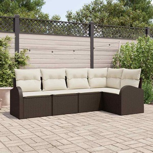 vidaXL, VidaXL - Garten-sofa poly-rattan, One Size, Braun