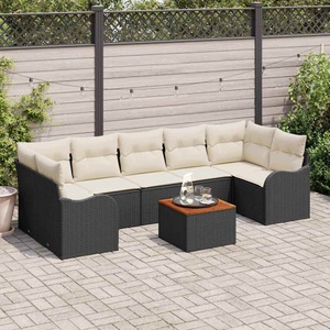 vidaXL, VidaXL - Modulares sofa poly-rattan, One Size, Schwarz