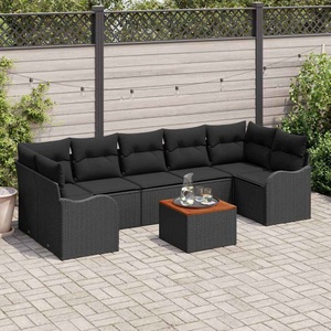 vidaXL, VidaXL - Modulares sofa poly-rattan, One Size, Schwarz