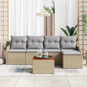 vidaXL, VidaXL - Garten sofa set poly-rattan, One Size, Beige