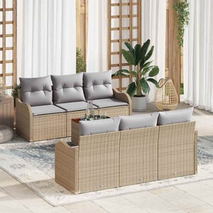 vidaXL, VidaXL - Garten sofa poly-rattan, One Size, Beige