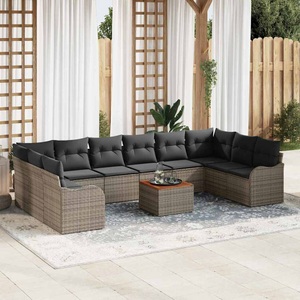 vidaXL, VidaXL - Garten-sofa poly-rattan, One Size, Grau