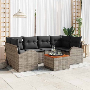 vidaXL, VidaXL - Garten-sofa poly-rattan, One Size, Grau