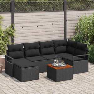 vidaXL, VidaXL - Modulare möbel poly-rattan, One Size, Schwarz