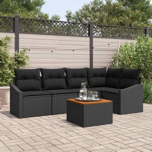 vidaXL, VidaXL - Outdoor-sofa poly-rattan, One Size, Schwarz