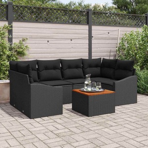 vidaXL, VidaXL - Modulares sofa poly-rattan, One Size, Schwarz