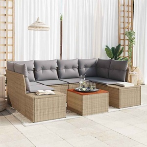 vidaXL, VidaXL - Garten sofa poly-rattan, One Size, Beige