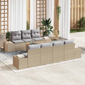 vidaXL, VidaXL - Garten-sofa poly-rattan, One Size, Beige