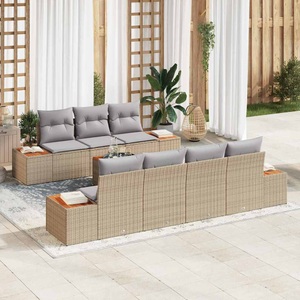 vidaXL, VidaXL - Garten-sofa-set poly-rattan, One Size, Beige