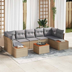 vidaXL, VidaXL - Garten-sofa-set poly-rattan, One Size, Beige