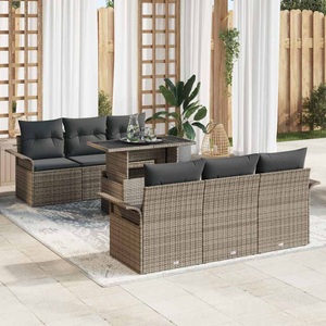 vidaXL, VidaXL - Garten-sofa poly-rattan, One Size, Grau