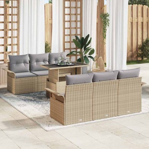 vidaXL, VidaXL - Garten-sofa poly-rattan, One Size, Beige