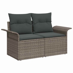 vidaXL, VidaXL - Garten-sofa poly-rattan, One Size, Grau