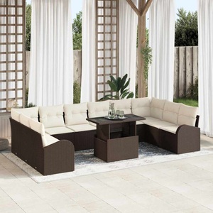 vidaXL, VidaXL - Modulares sofa poly-rattan, One Size, Braun