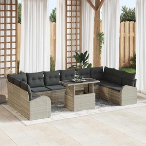 vidaXL, VidaXL - Modulares sofa poly-rattan, One Size, Grau