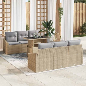 vidaXL, VidaXL - Garten-sofa-set poly-rattan, One Size, Schwarz