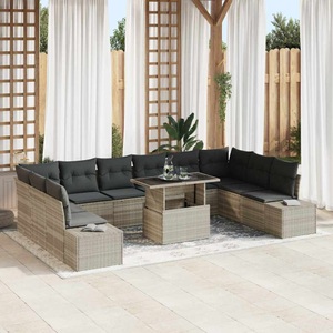 vidaXL, VidaXL - Garten-sofa poly-rattan, One Size, Grau