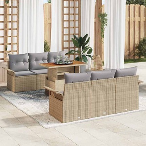 vidaXL, VidaXL - Garten-sofa-set poly-rattan, One Size, Beige